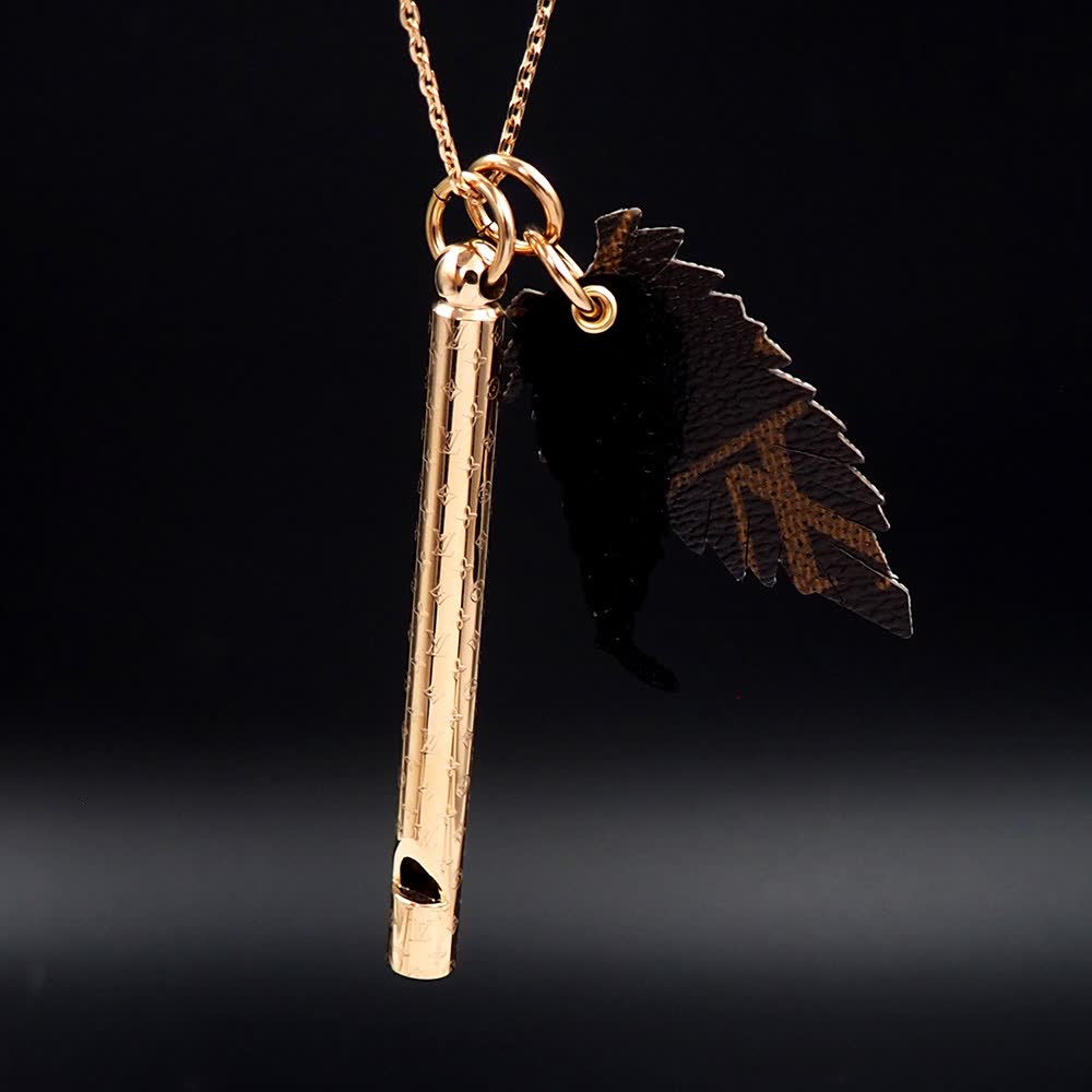 Louis Vuitton Whistle Leaf Pendant Necklace
